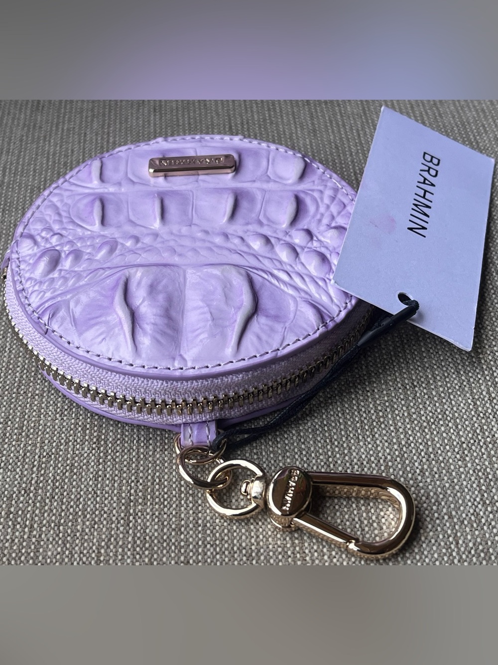NWT BRAHMIN SET Small Caroline & Coin Wallet in GENTLE LAVENDER - Picture 16 of 17